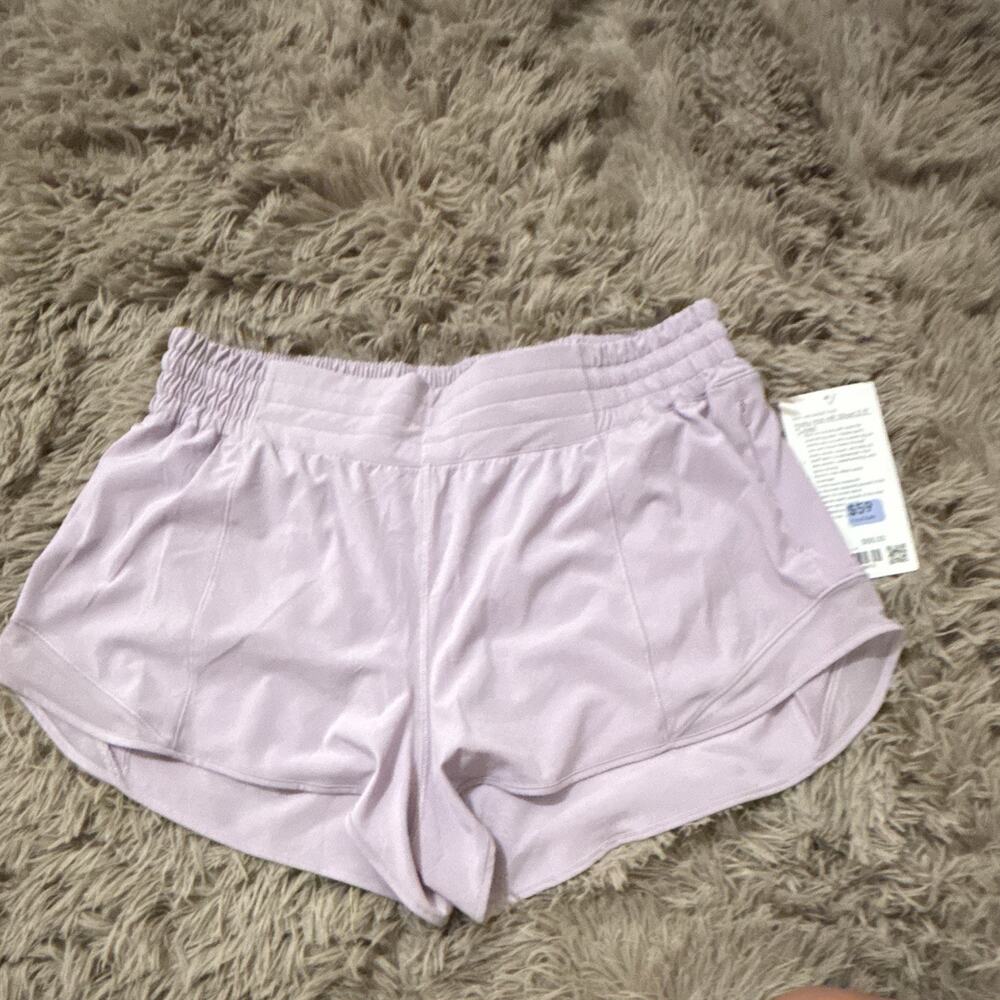 Lululemon Hotty Hot HR Short 2.5" Purple Lined Quick Dry Stretch Drawstring